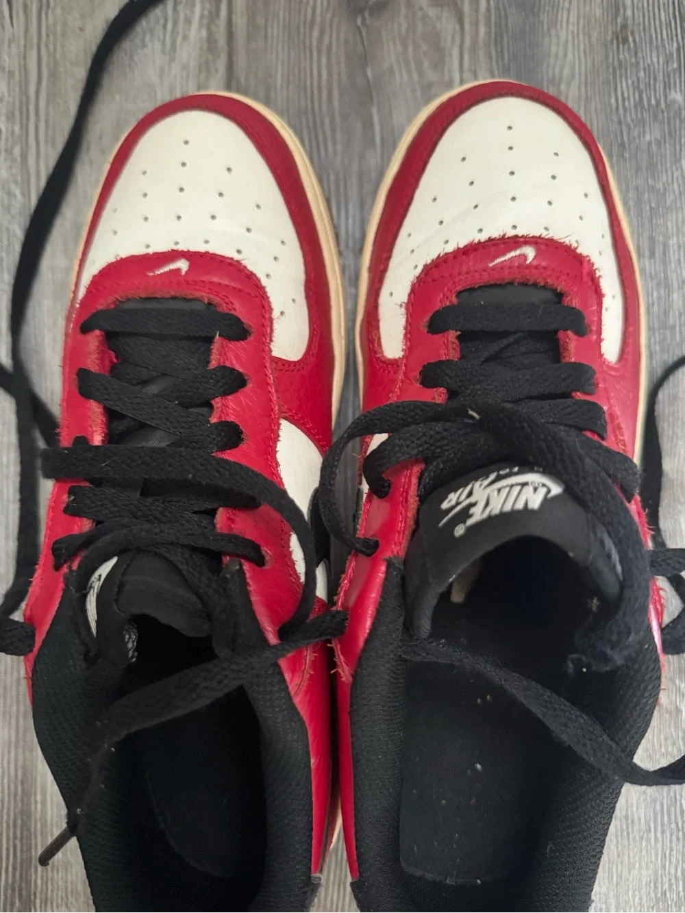 2016 Nike Air Force 1 ‘Gym Red’ Low Top Sneakers in Red, White & Black